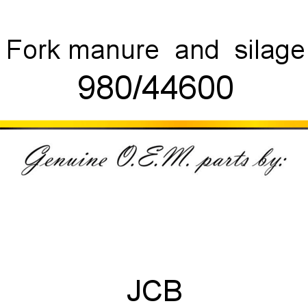 Fork, manure & silage 980/44600