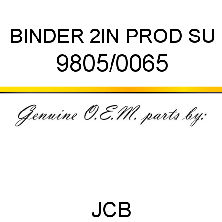 BINDER 2IN PROD SU 9805/0065