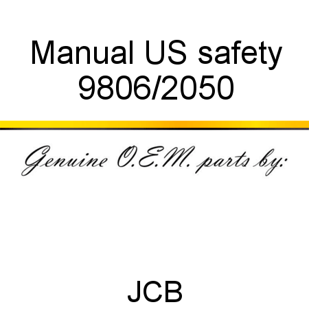 Manual, US safety 9806/2050