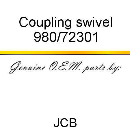 Coupling, swivel 980/72301