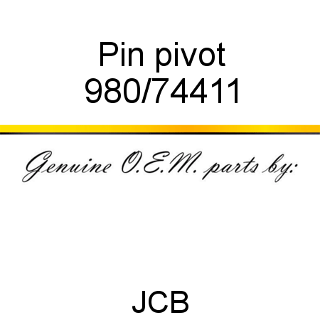 Pin, pivot 980/74411