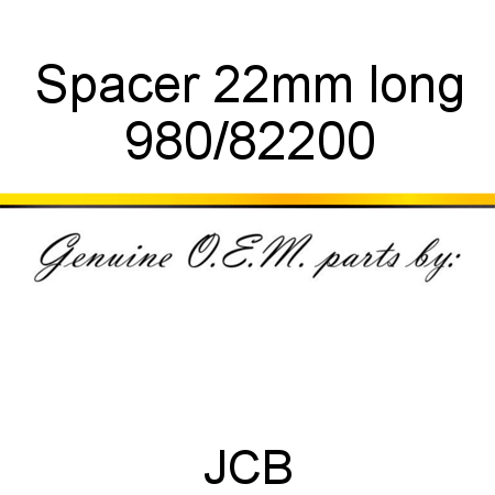 Spacer, 22mm long 980/82200