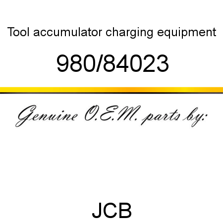 Tool, accumulator, charging equipment 980/84023