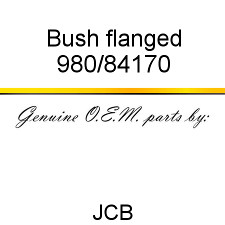 Bush, flanged 980/84170