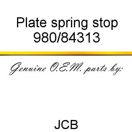 Plate, spring stop 980/84313