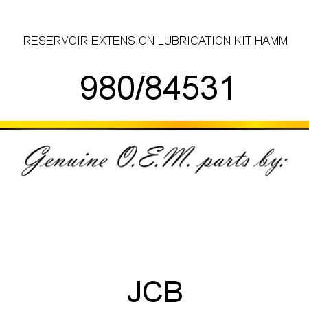 RESERVOIR EXTENSION, LUBRICATION KIT HAMM 980/84531