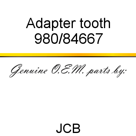 Adapter, tooth 980/84667