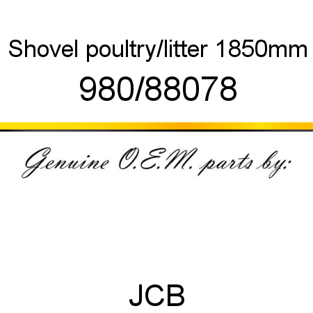 Shovel, poultry/litter, 1850mm 980/88078