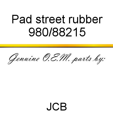 Pad, street, rubber 980/88215