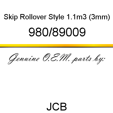 Skip, Rollover Style, 1.1m3 (3mm) 980/89009