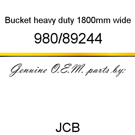Bucket, heavy duty, 1800mm wide 980/89244