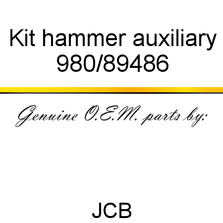 Kit, hammer auxiliary 980/89486