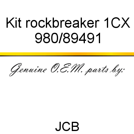 Kit, rockbreaker, 1CX 980/89491