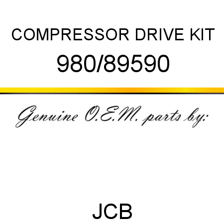 COMPRESSOR DRIVE KIT 980/89590