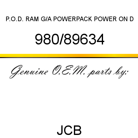 P.O.D. RAM G/A, POWERPACK POWER ON D 980/89634