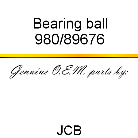 Bearing, ball 980/89676