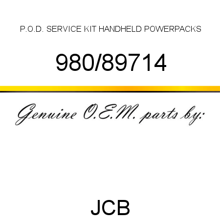 P.O.D. SERVICE KIT, HANDHELD POWERPACKS 980/89714