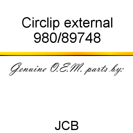 Circlip, external 980/89748