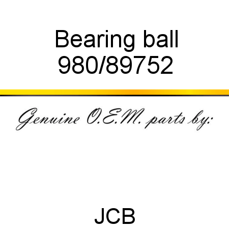 Bearing, ball 980/89752