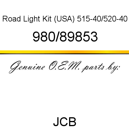 Road Light Kit (USA), 515-40/520-40 980/89853