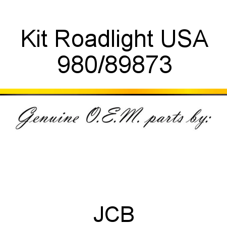 Kit, Roadlight, USA 980/89873