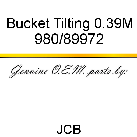 Bucket, Tilting 0.39M 980/89972