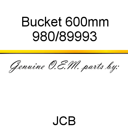 Bucket, 600mm 980/89993