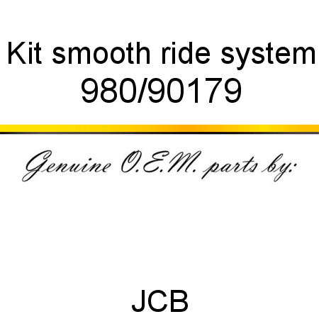 Kit, smooth ride system 980/90179