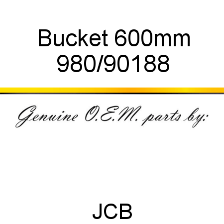 Bucket, 600mm 980/90188