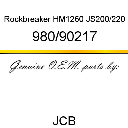 Rockbreaker, HM1260, JS200/220 980/90217