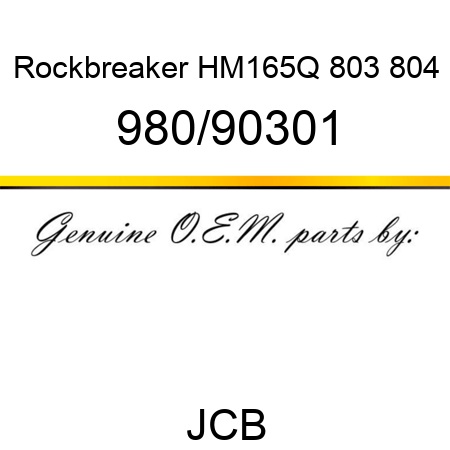 Rockbreaker, HM165Q, 803, 804 980/90301