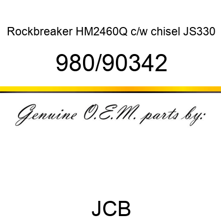 Rockbreaker, HM2460Q c/w chisel, JS330 980/90342
