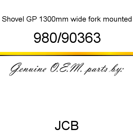 Shovel, GP 1300mm wide, fork mounted 980/90363