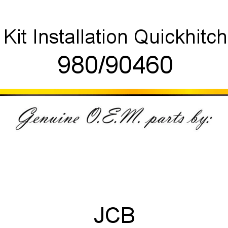 Kit, Installation, Quickhitch 980/90460