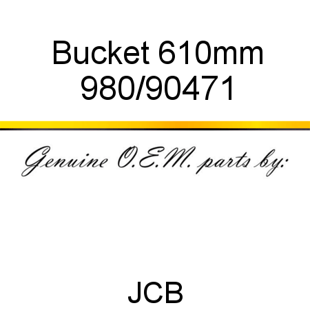 Bucket, 610mm 980/90471