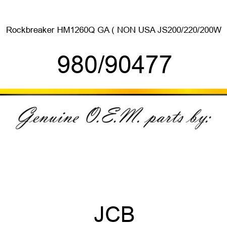 Rockbreaker, HM1260Q GA ( NON USA, JS200/220/200W 980/90477