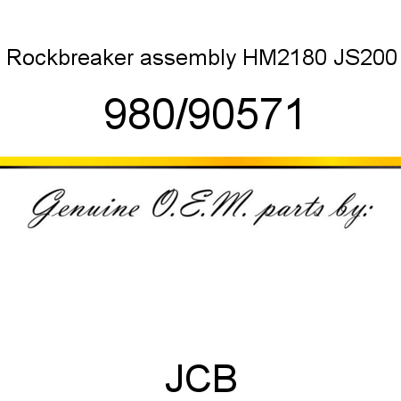 Rockbreaker, assembly HM2180, JS200 980/90571