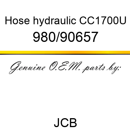 Hose, hydraulic CC1700U 980/90657