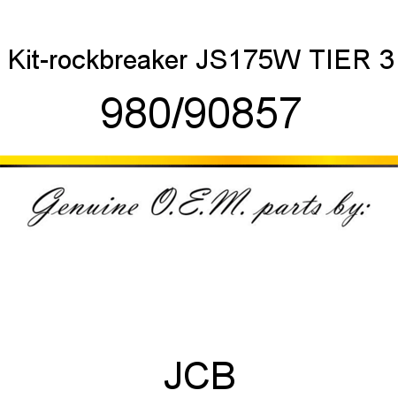 Kit-rockbreaker, JS175W TIER 3 980/90857