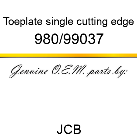 Toeplate, single cutting edge 980/99037