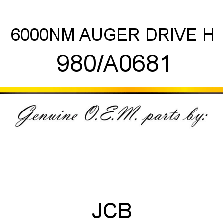 6000NM AUGER DRIVE H 980/A0681