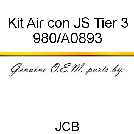 Kit, Air con, JS Tier 3 980/A0893