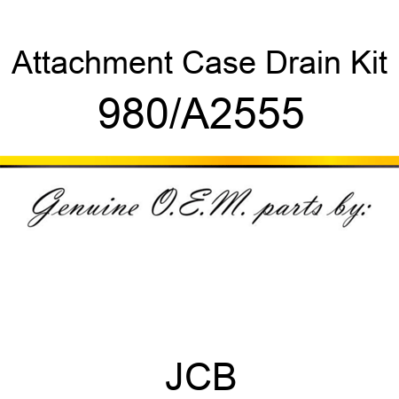 Attachment, Case Drain Kit 980/A2555