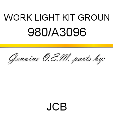 WORK LIGHT KIT GROUN 980/A3096