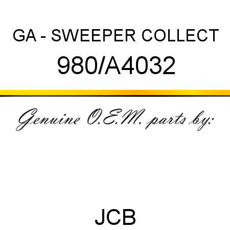 GA - SWEEPER COLLECT 980/A4032