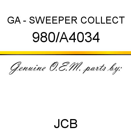 GA - SWEEPER COLLECT 980/A4034