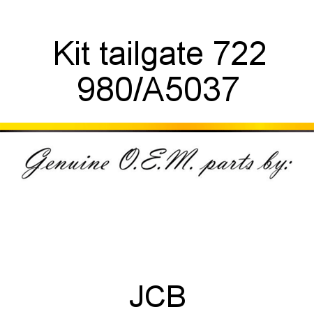 Kit, tailgate, 722 980/A5037