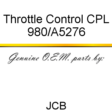 Throttle Control, CPL 980/A5276