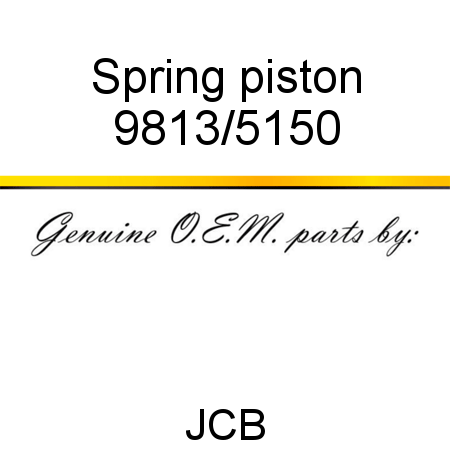 Spring, piston 9813/5150