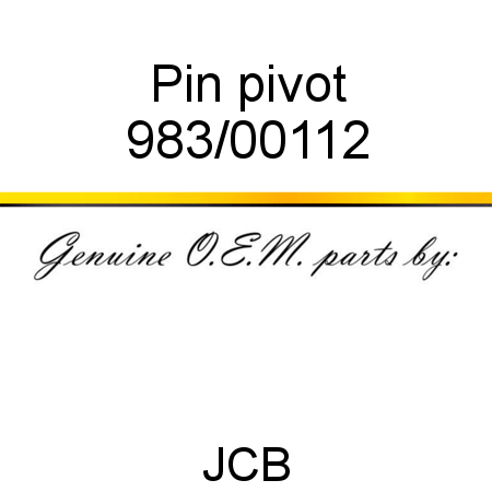 Pin, pivot 983/00112